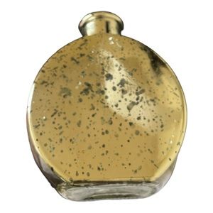 Round Gold Mercury Glass Bud Vase 5.5in Elegant Accent Piece